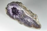 11" Purple Amethyst Geode With Polished Face - Uruguay - #199754-1